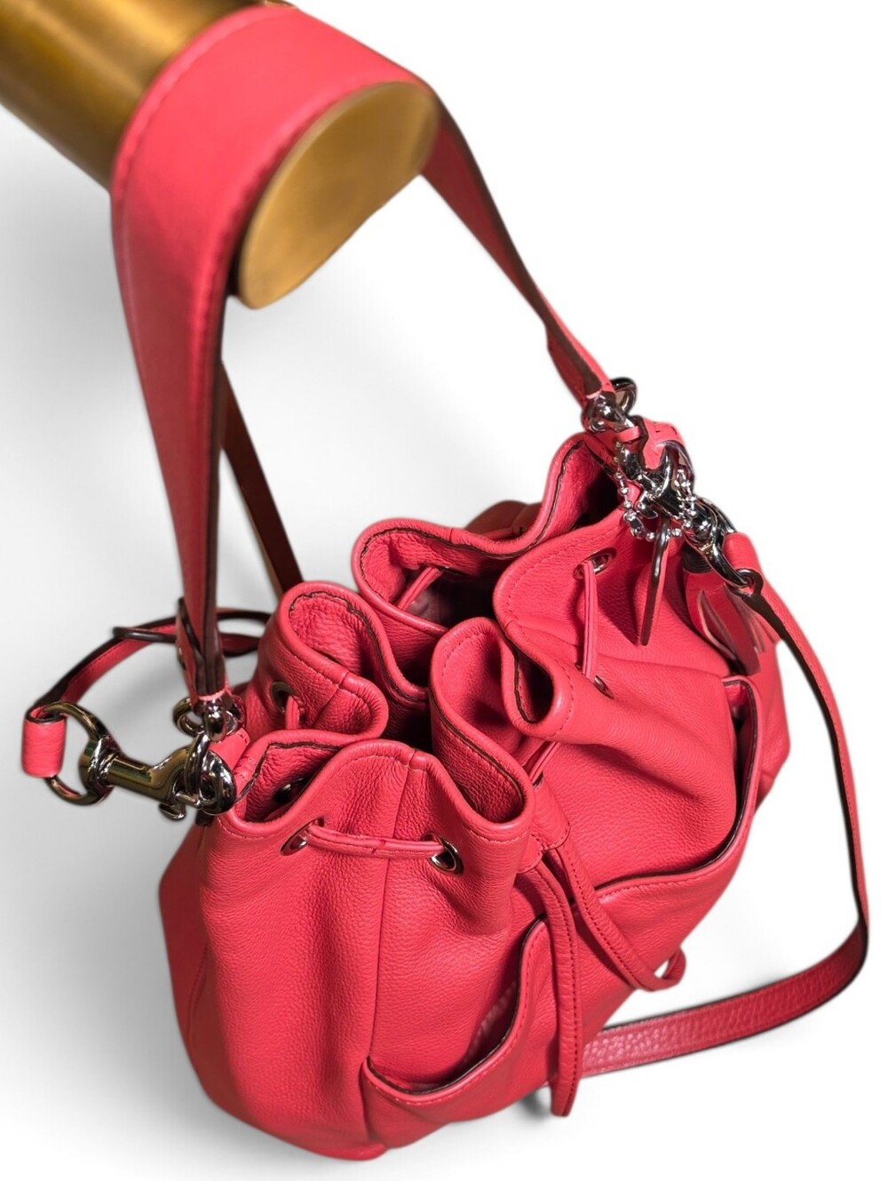 Coach Avery Leather Drawstring Bucket Bag w/ Tassel (Retail $358) - Picture 9 of 16